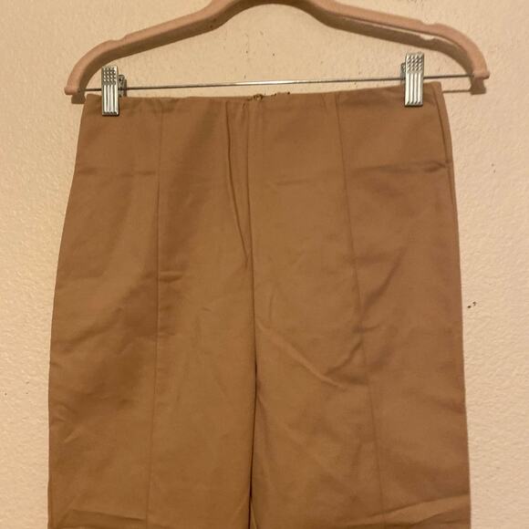 Tiger Mist Beige Cream Cant Keep Up Pants Matte High Rise Skinny Size Large - Picture 4 of 10